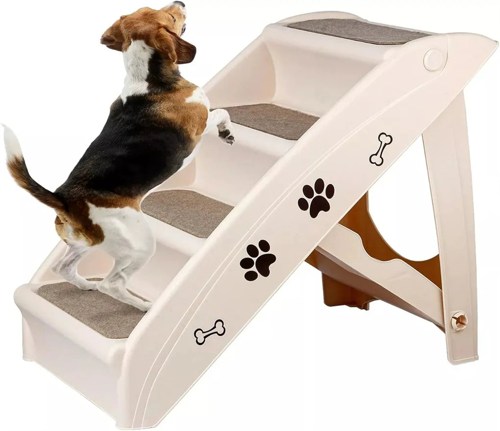 Foldable Dog Ramp Stairs Steps for Easy Pet Access Non-Slip Design Lightweight Portable Pet Training Aid