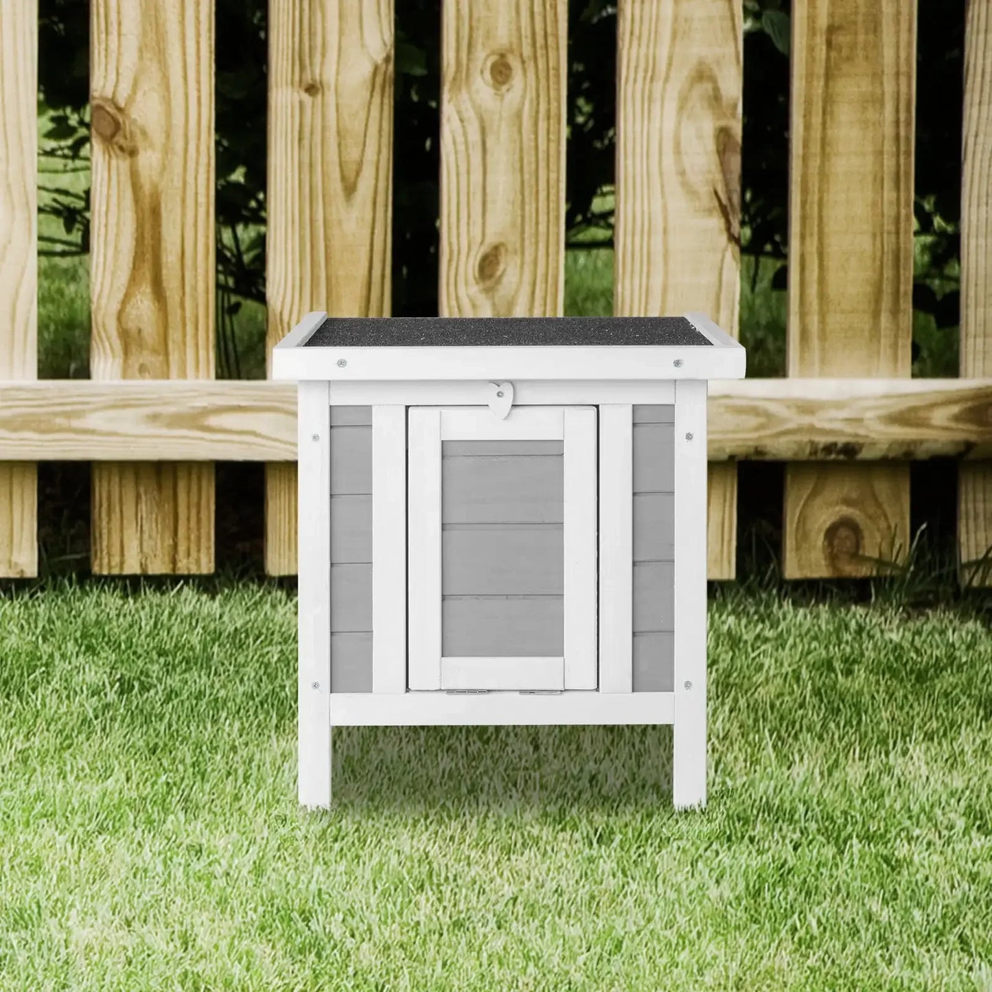 20 Inch Wooden Waterproof Gray Rabbit Hutch For Pets