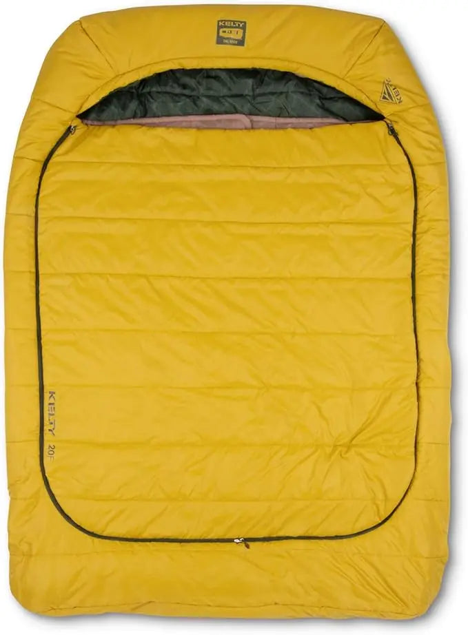 Kelty Tru Comfort Doublewide 20 Degree Sleeping Bag Two Person Synthetic Camping Sleeping Bag for Couples and Family Camping