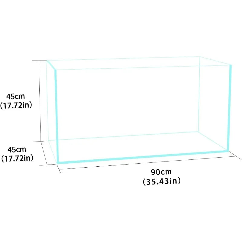 48 Gal Rimless Low Iron Fish Tank Anata Aquarium Nova Clear