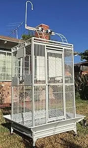 Large Elegant Durable Play Top Bird Cage Wrought Iron