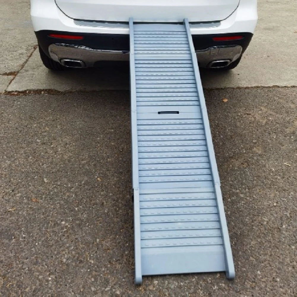 Adjustable Folding Dog Steps Portable Ramp With Non Slip Rug