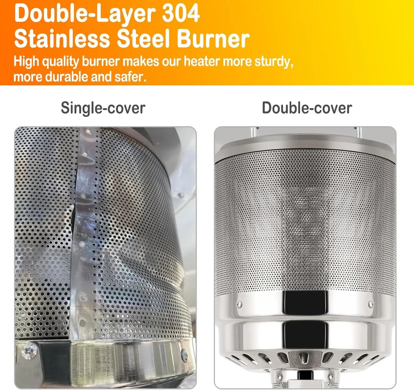 50,000 BTU Propane Patio Heater With Table Design Bronze