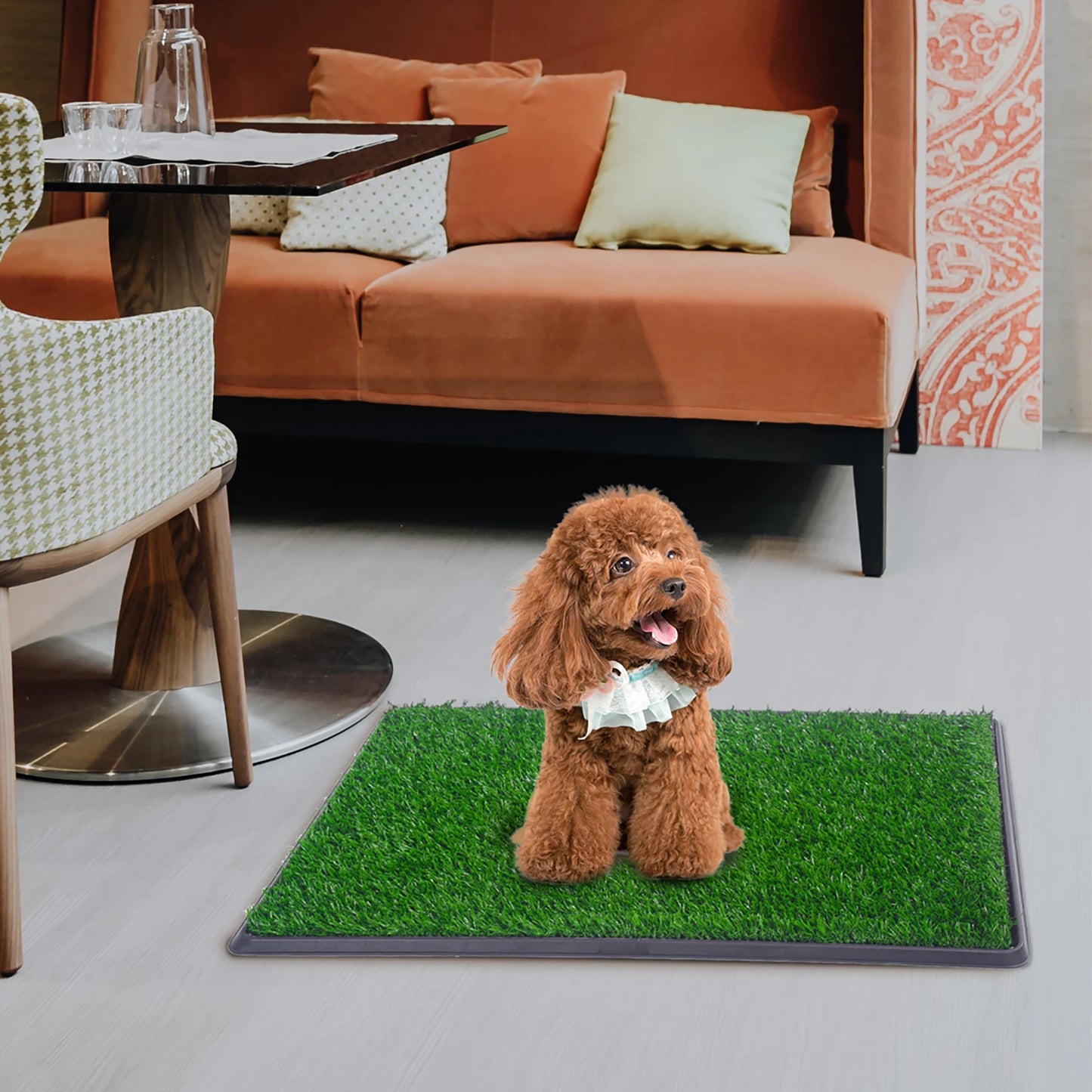 2 Pack Realistic Grass Rug for Pet Potty Training Indoor