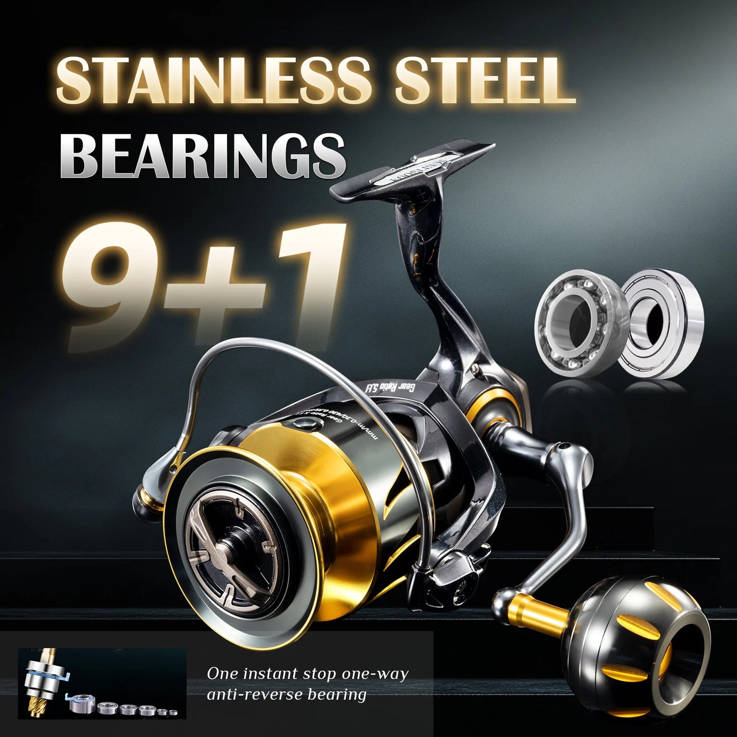 Rooblinos SW Ultralight Saltwater Surf Spinning Reel 5to1 9BB