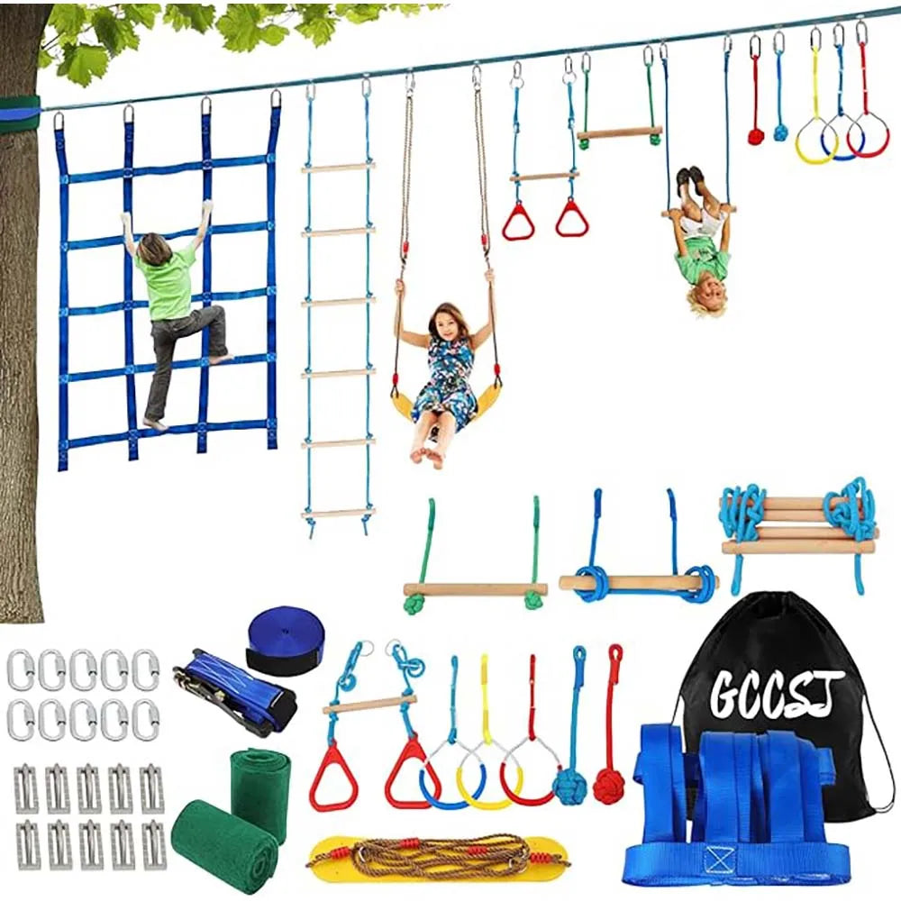 Warrior Obstacle Course For Kids And Adults 65ft Slackline