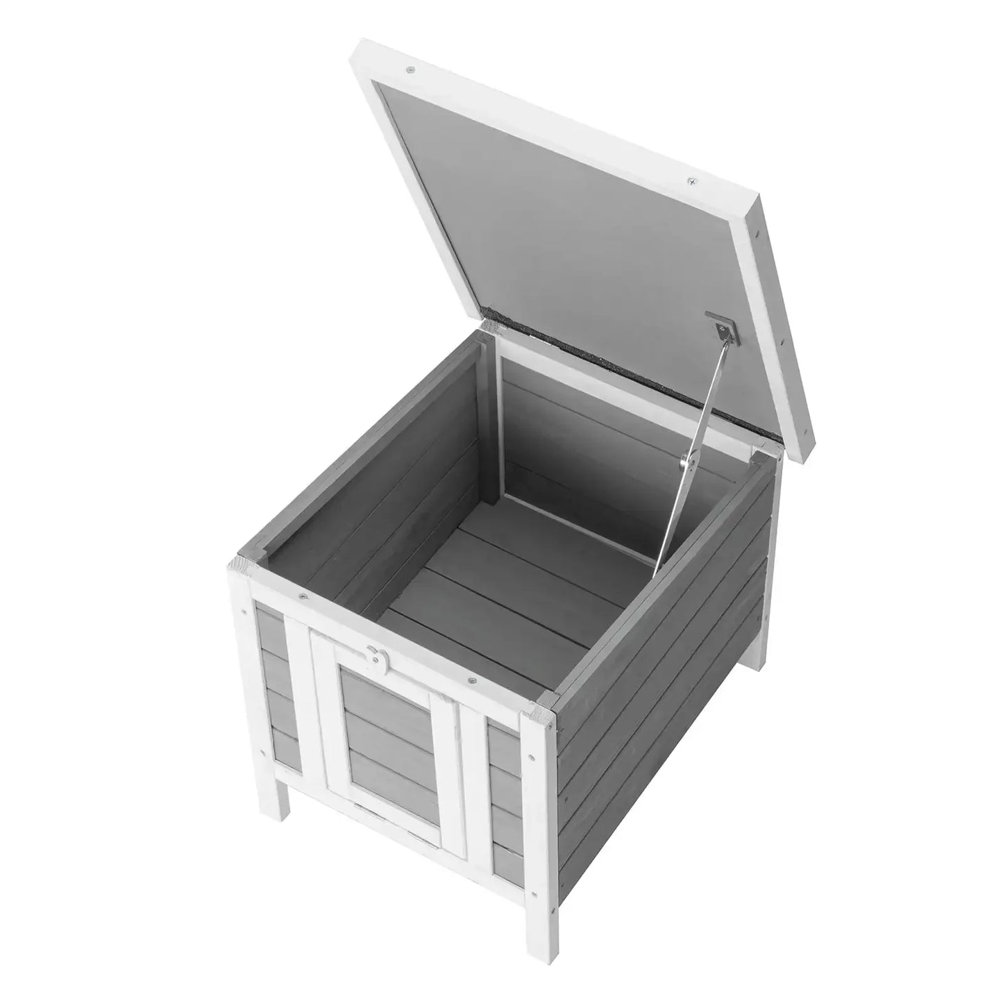 20 Inch Wooden Waterproof Gray Rabbit Hutch For Pets