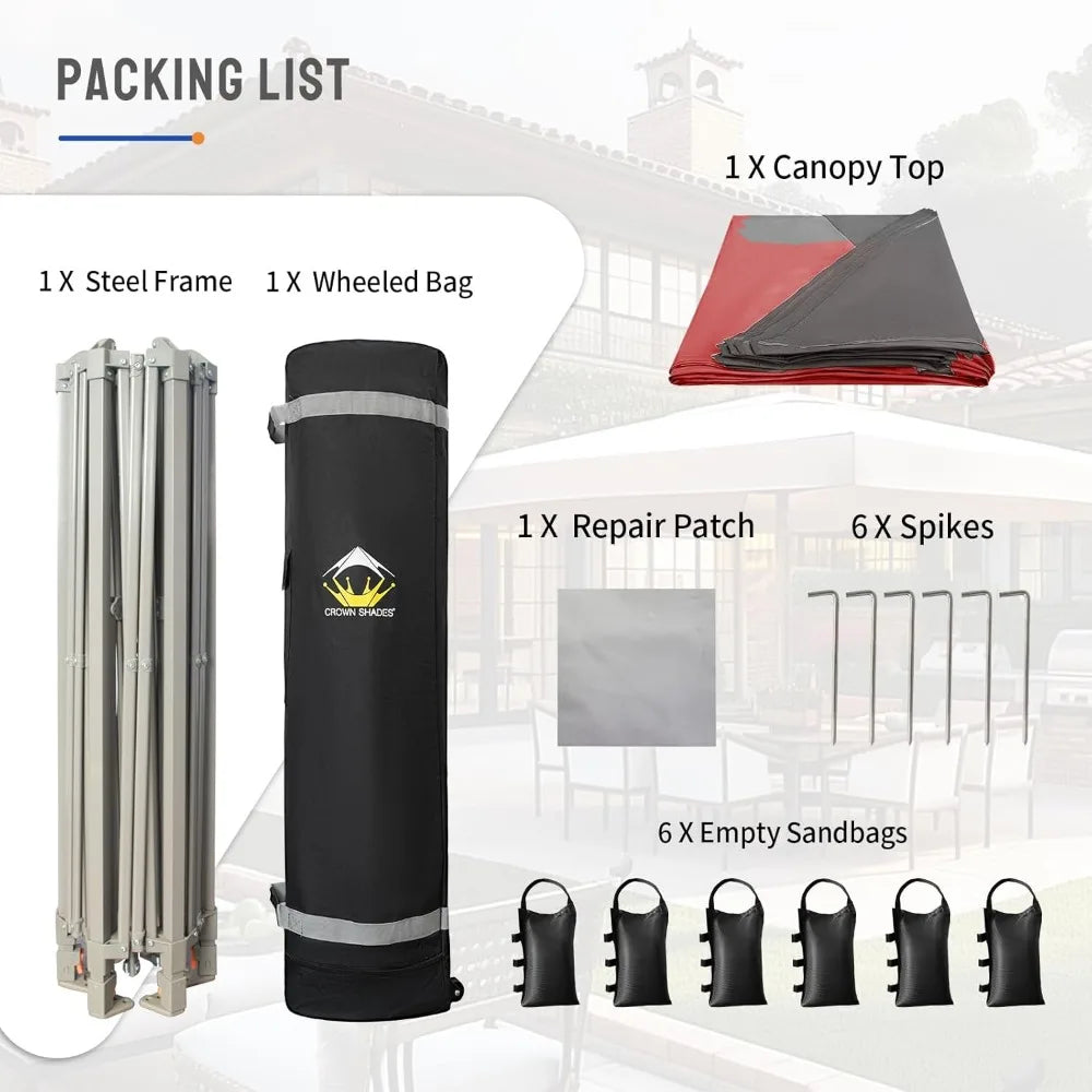 14x14 Pop Up Gazebo Patented Center Lock 6-Sided Portable Gazebo Easy Set Up 300D Silver Coated Fabric UV Resistant