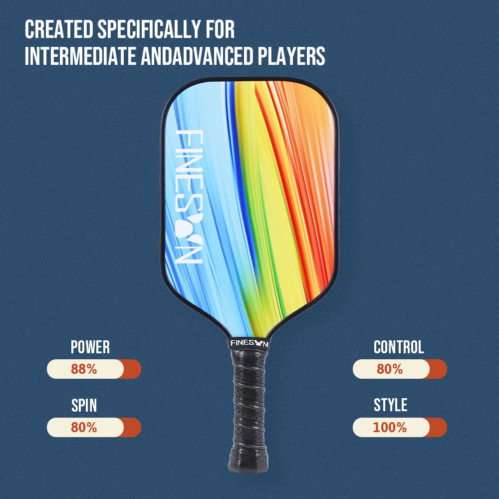 Finesun Pickleball Paddles Set USAPA Compliant Fiberglass Surface Enhanced Power with Pickleball Bag Ideal Gift for Beginners