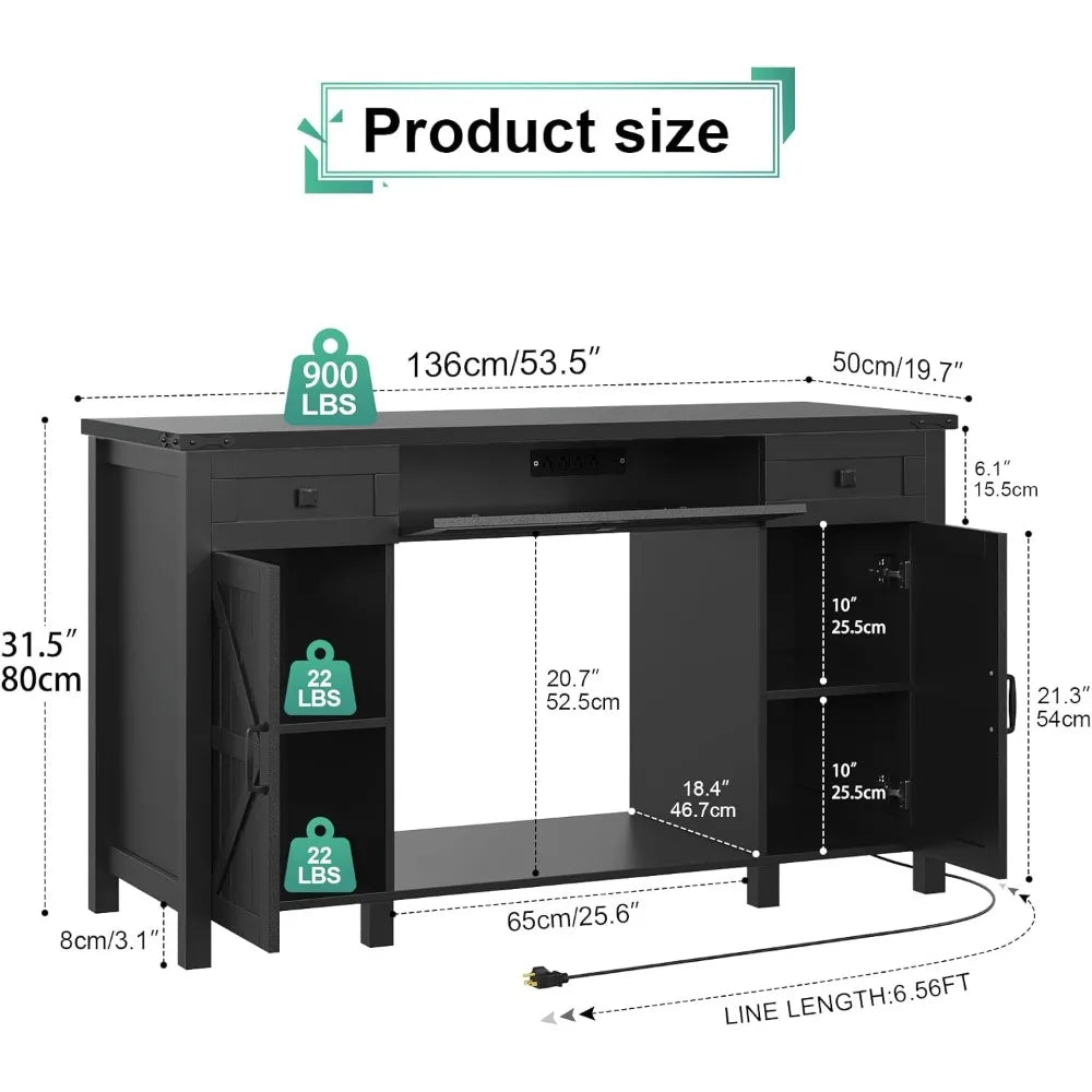 55 To 75 Gallon Aquarium Stand With Charging Station