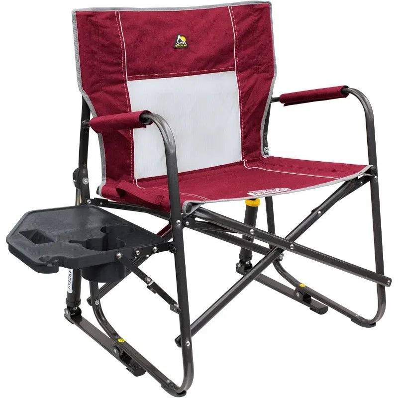 GCI Outdoor Freestyle Rocker XL with Side Table Portable Folding Rocking Chair