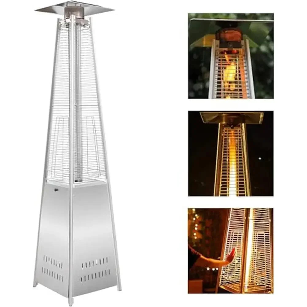 Outdoor Heater With Wheels 42000 BTU Pyramid Tower Heater