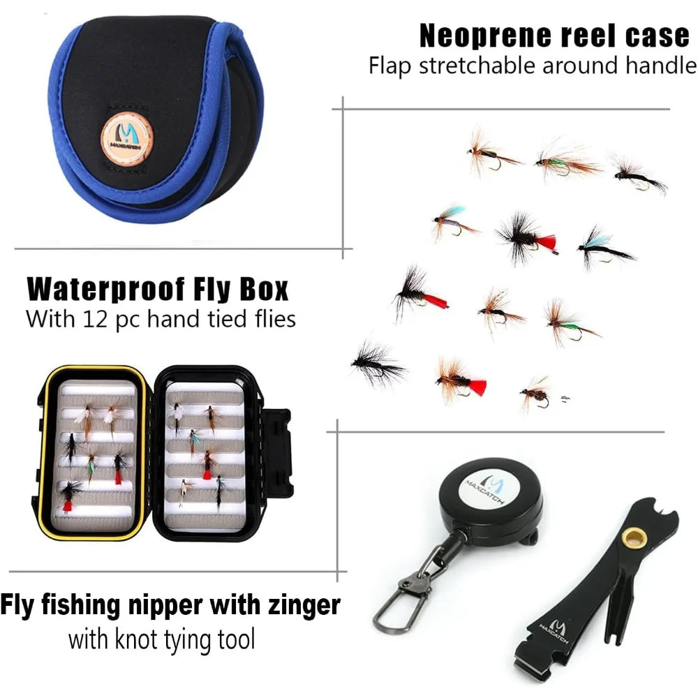 Extreme Fly Fishing Starter Kit 3/5/6/8 Weight Rod and Case