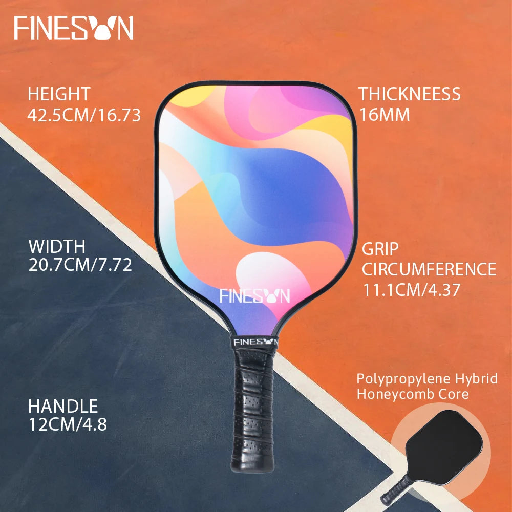 Finesun Pickleball Paddle Set with Pickleball Bag USAPA Compliant Enhanced Power Sweet Spot Indoor Outdoor Gift for Beginners