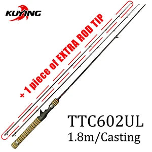 Kuying Teton Ultra Light Baitcasting Spinning Rod Combo
