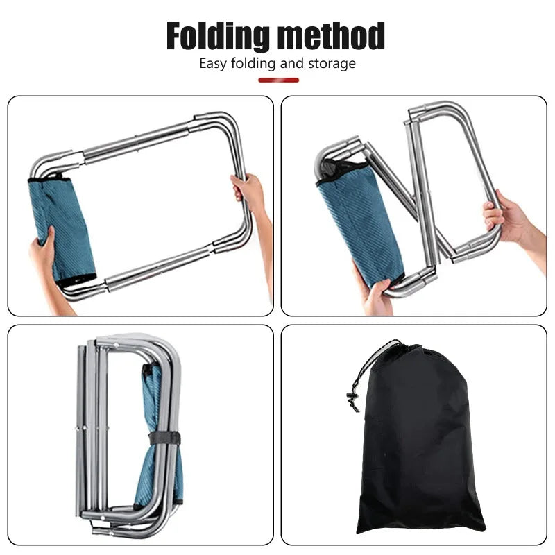Outdoor Aluminium Alloy Folding Picnic Stool Ultralight