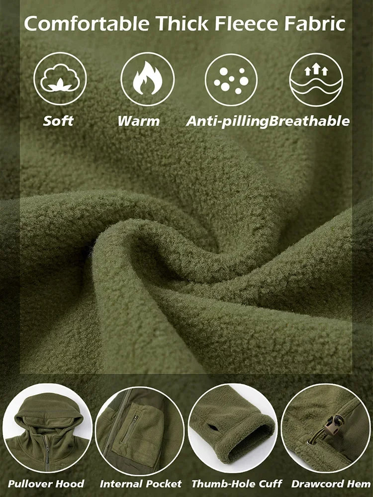 ReFire Gear Mens Fleece Hunting Tactical Jacket Warm Zip