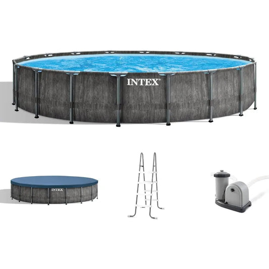 Intex Prism Frame Above Ground Pool Set With Filter Pump