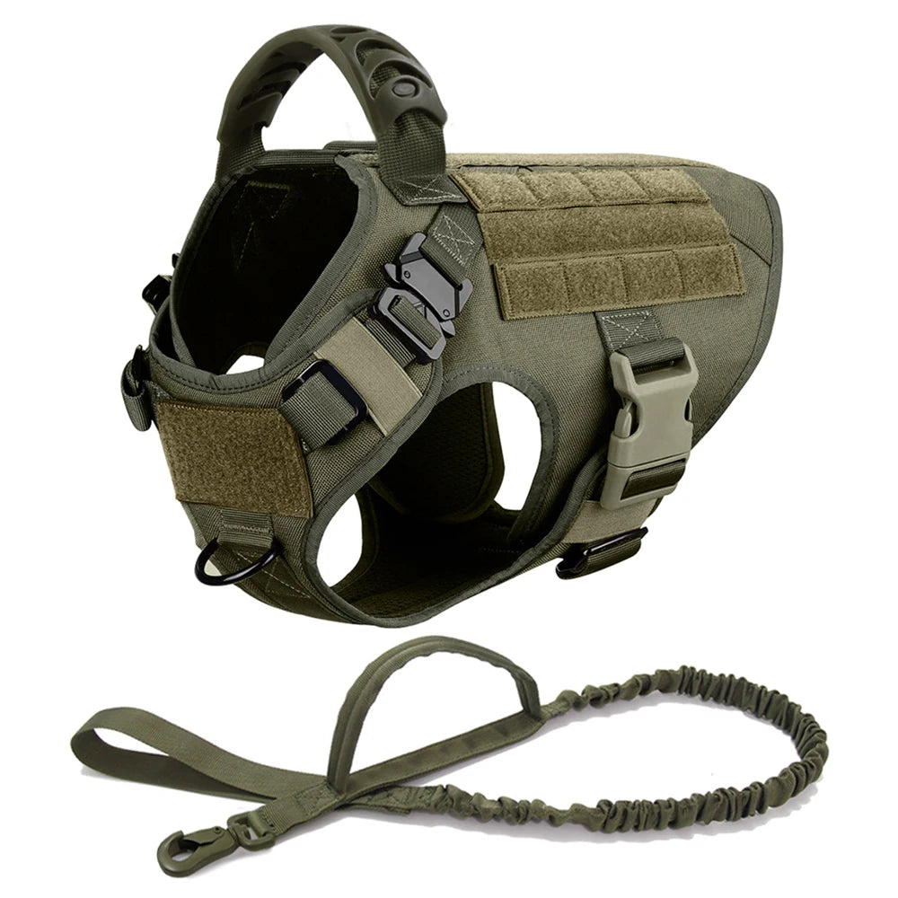 Large Dog Harness And Leash Set For German Shepherd Malinois Training Walking Vest And Collar For Medium Large Dogs