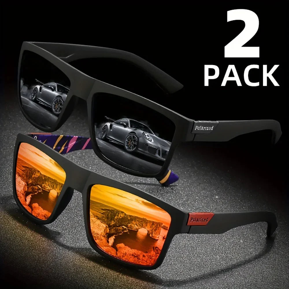 Two Pack Polarized Sports Glasses Unisex Cycling Fishing