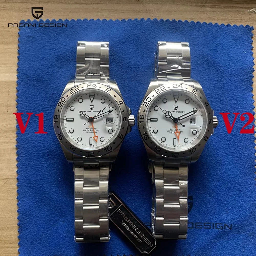 PAGANI Design GMT Automatic Watch Stainless Steel Sapphire Crystal
