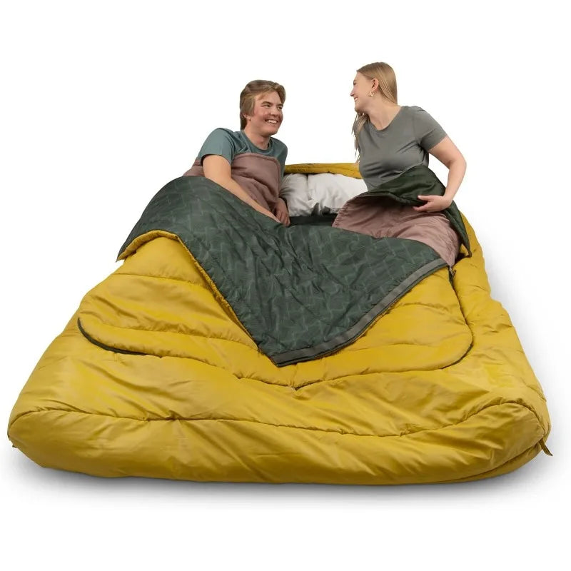 Kelty Tru Comfort Doublewide 20 Degree Sleeping Bag Two Person Synthetic Camping Sleeping Bag for Couples and Family Camping