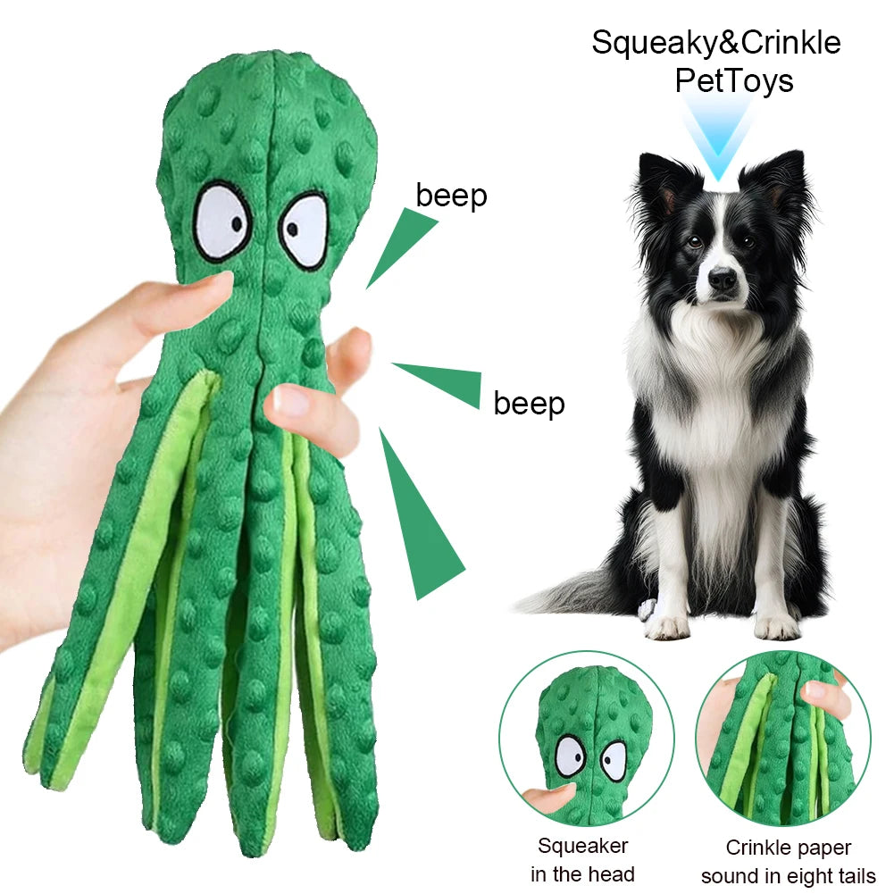 2Pcs Octopus Dog Toy No Stuffing Chew Toy For Small Dogs