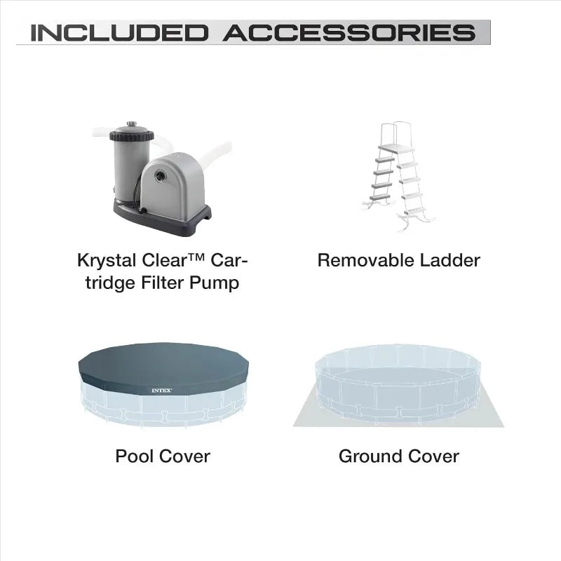 Intex Prism Frame Above Ground Pool Set With Filter Pump