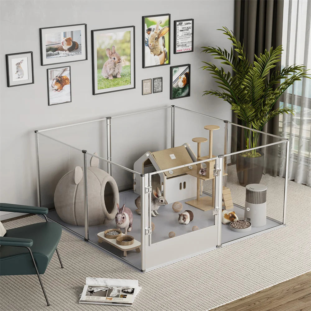 Extra Large Dog Playpen Acrylic Enclosure Waterproof Pad