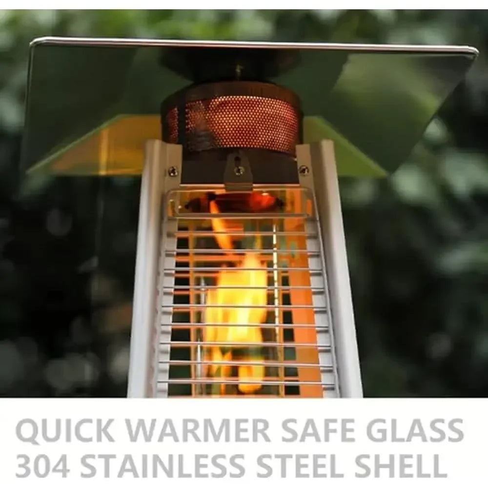 Outdoor Heater With Wheels 42000 BTU Pyramid Tower Heater