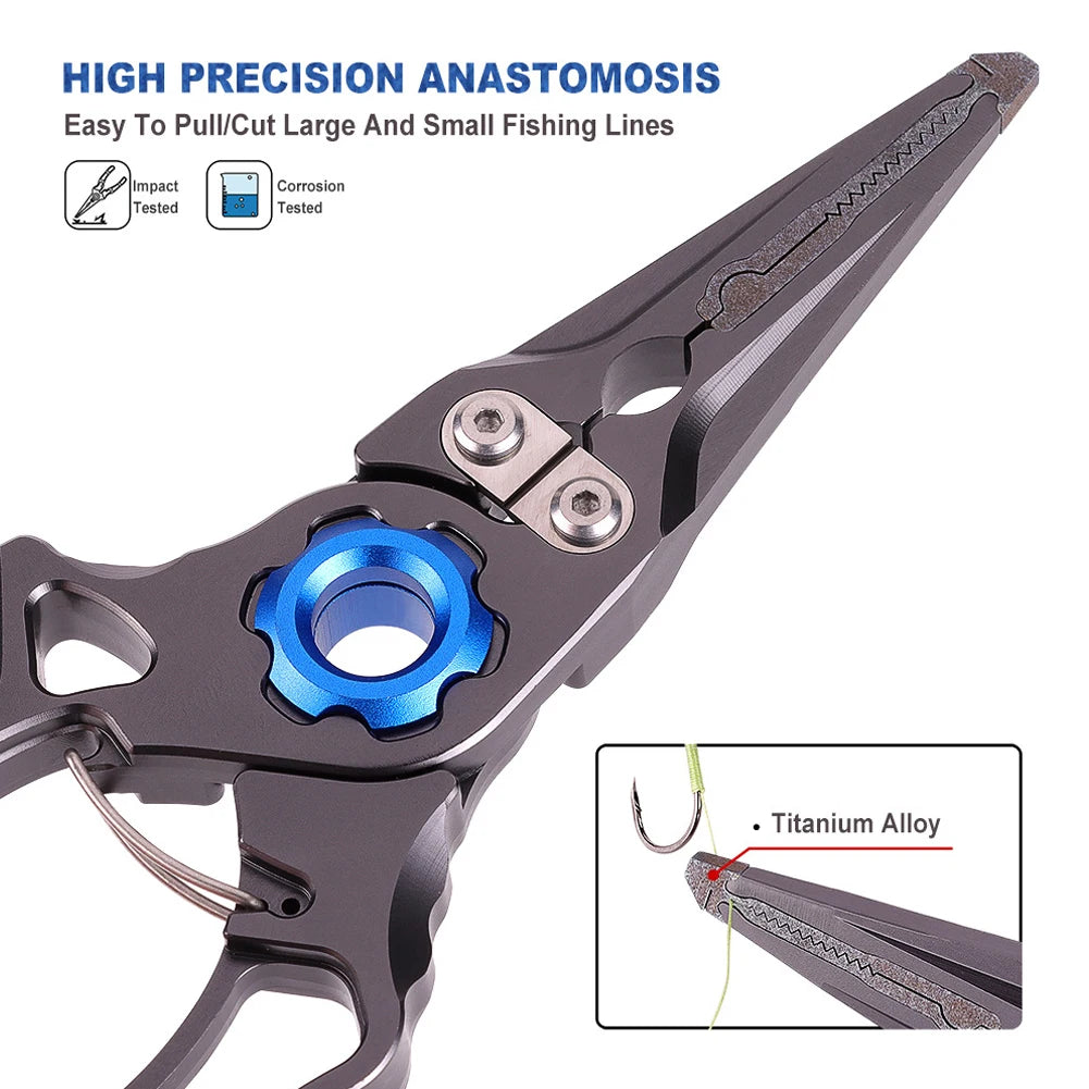 Angling Fishing Pliers Aluminum Alloy Wire Cutter Portable