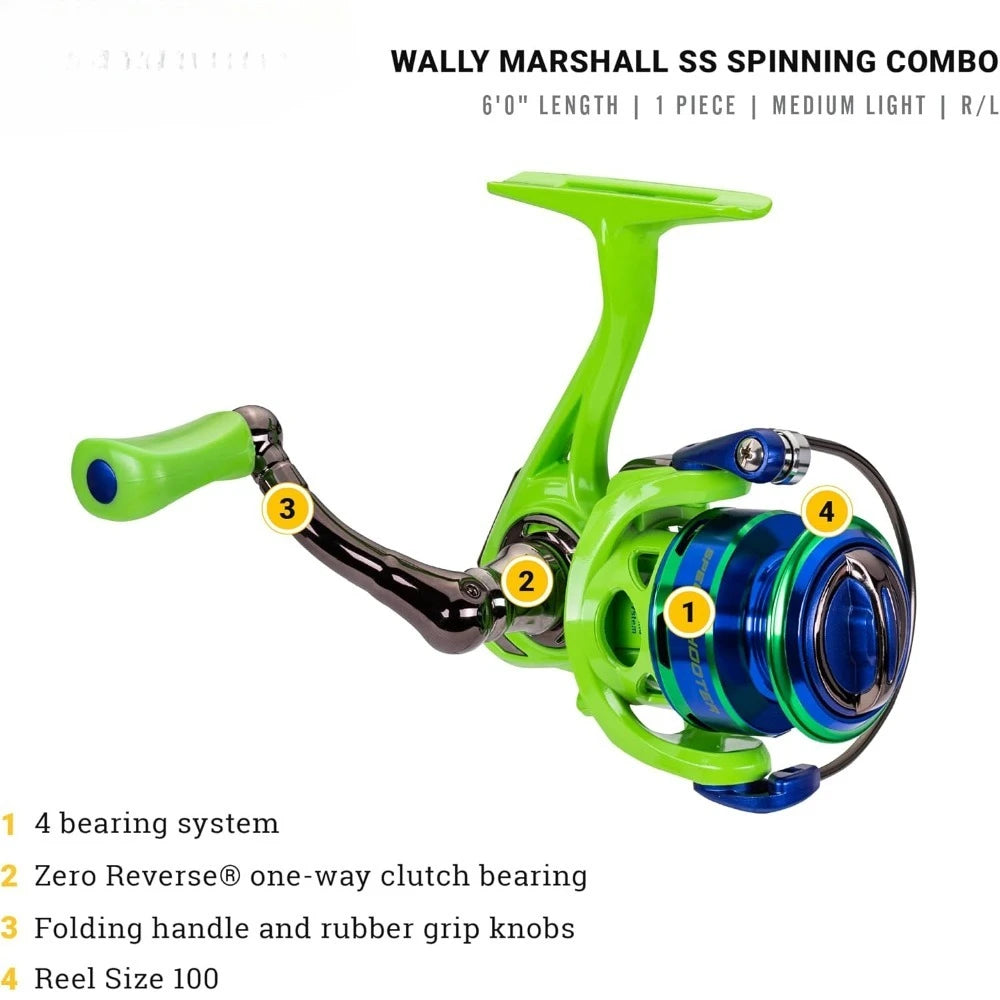 Wally Marshall Speed Shooter Spinning Reel IM6 Graphite Rod
