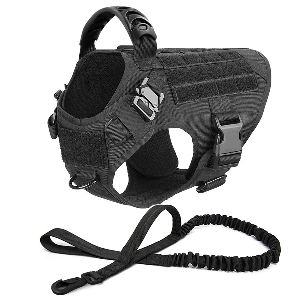 Large Dog Harness And Leash Set For German Shepherd Malinois Training Walking Vest And Collar For Medium Large Dogs