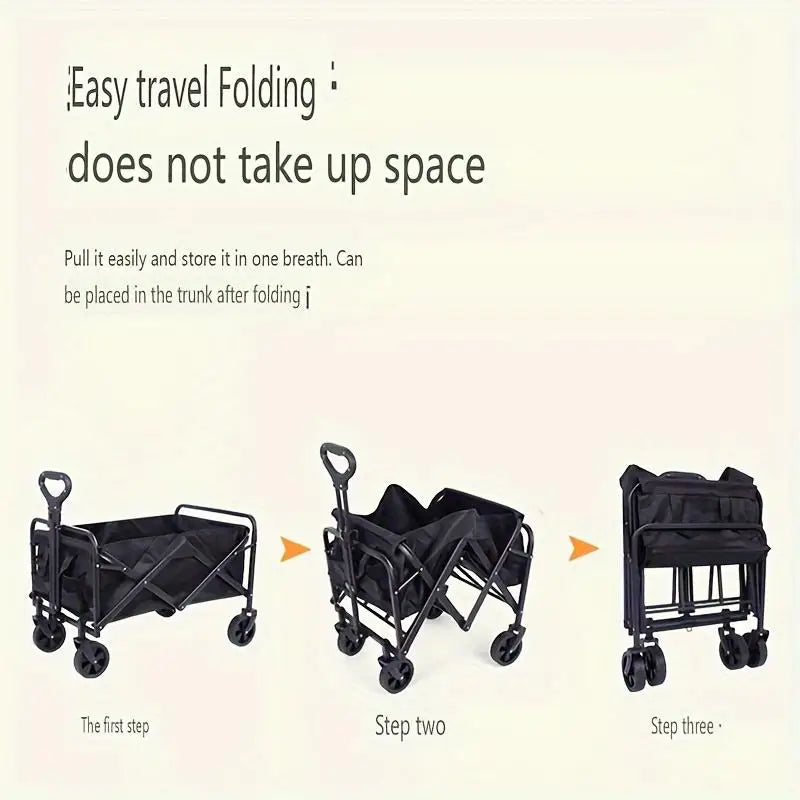 Collapsible Folding Utility Beach Cart Wagon Trolley