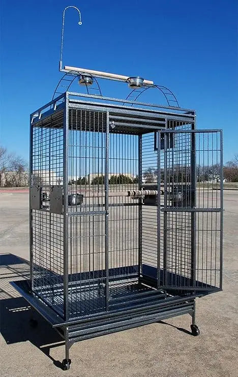 Large Elegant Durable Play Top Bird Cage Wrought Iron
