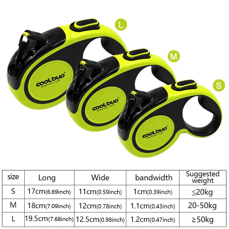 Portable Automatic Retractable Nylon Leash For Dogs And Cats