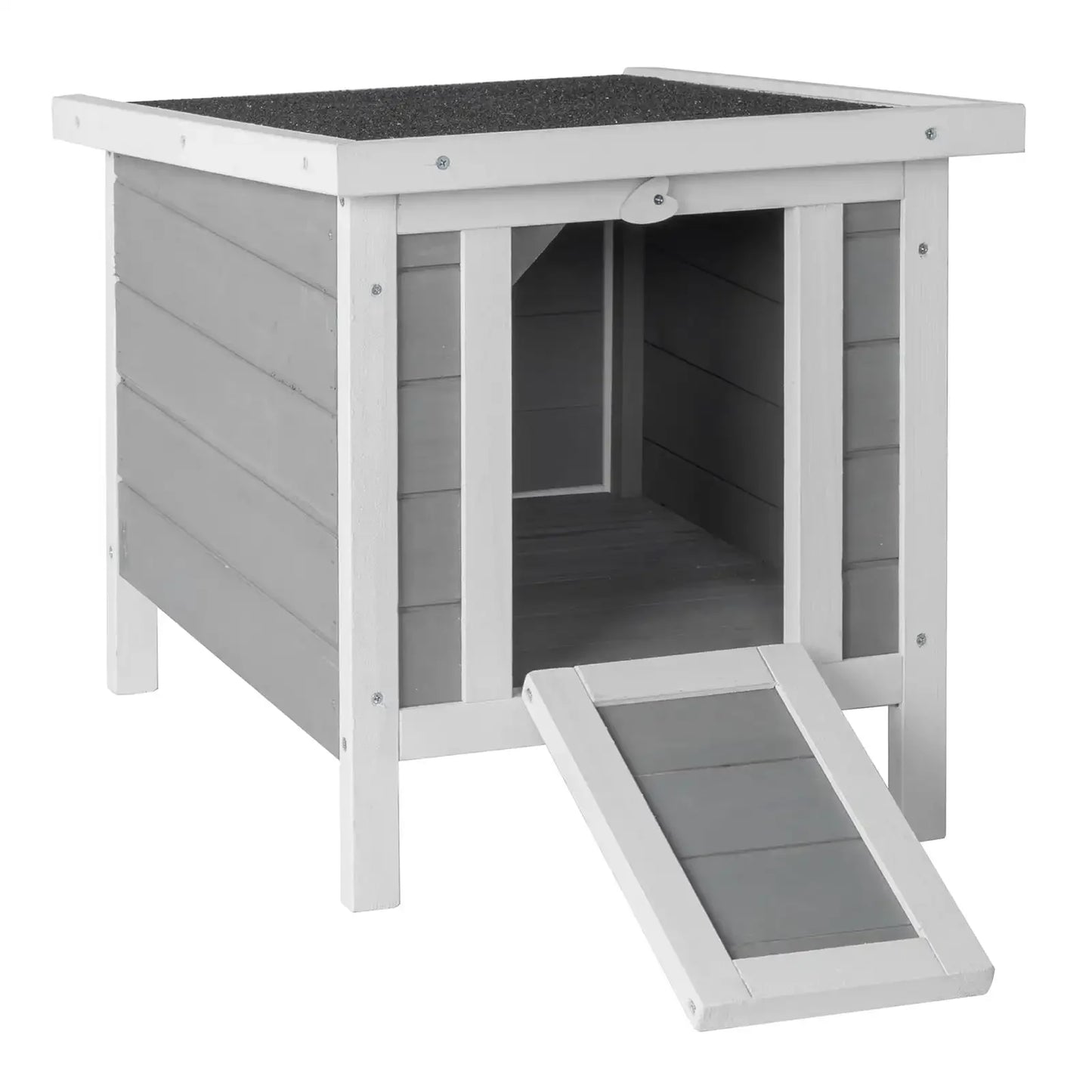 20 Inch Wooden Waterproof Gray Rabbit Hutch For Pets