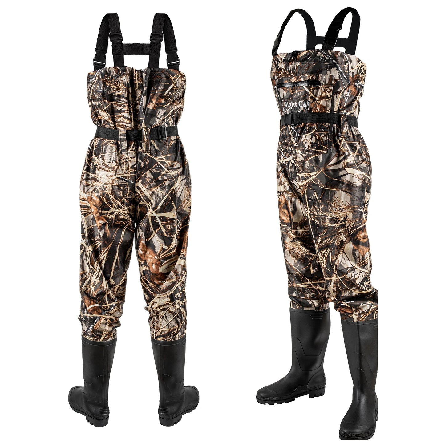 Waterproof Chest Waders With Boots For Fishing Nylon PVC