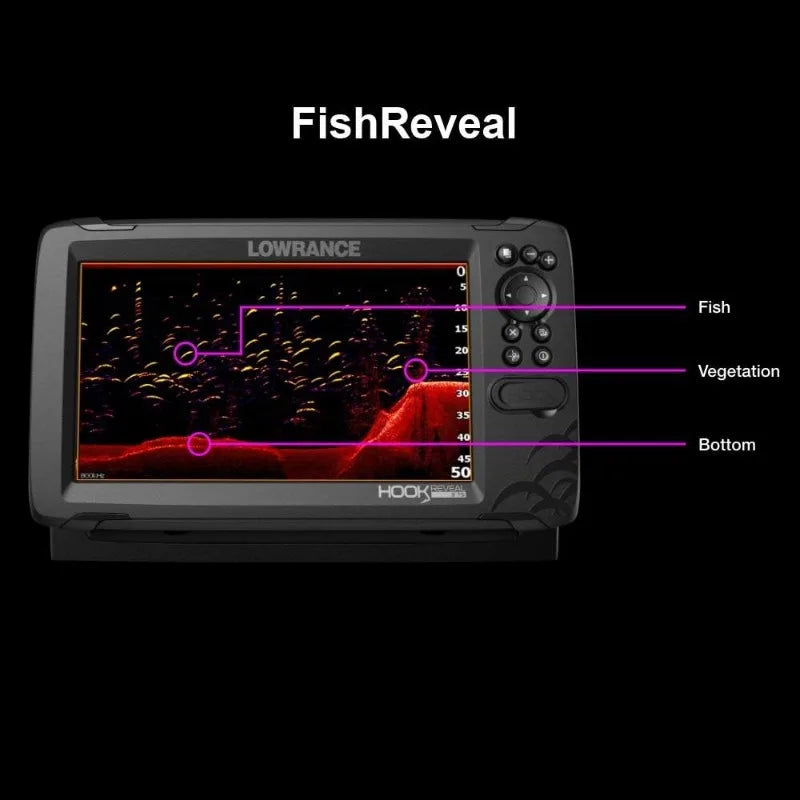 Lowrance Hook Reveal Fish Finders 5 Inch 7 Inch 9 Inch with Transducers