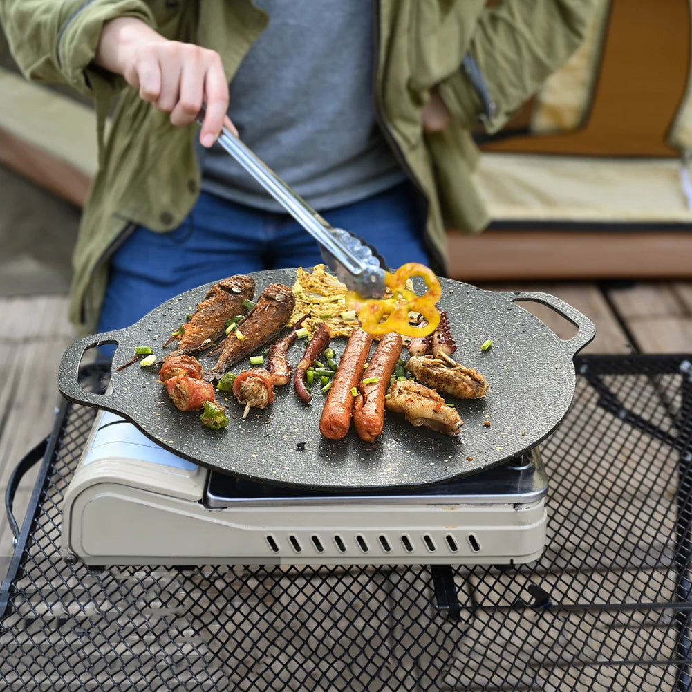 Baking Dishes Pans Non Stick Oil Frying Baking Pan Multi Purpose Round for Outdoor Camping Kitchen Bakeware Household Tools