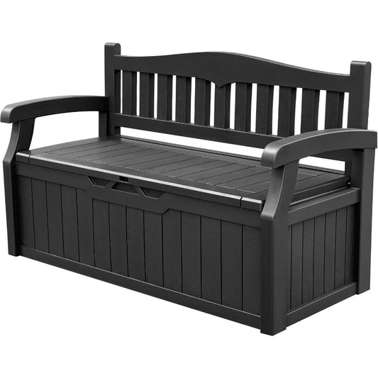 Devoko 80 Gallon Storage Bench Deck Box Lockable Outdoor