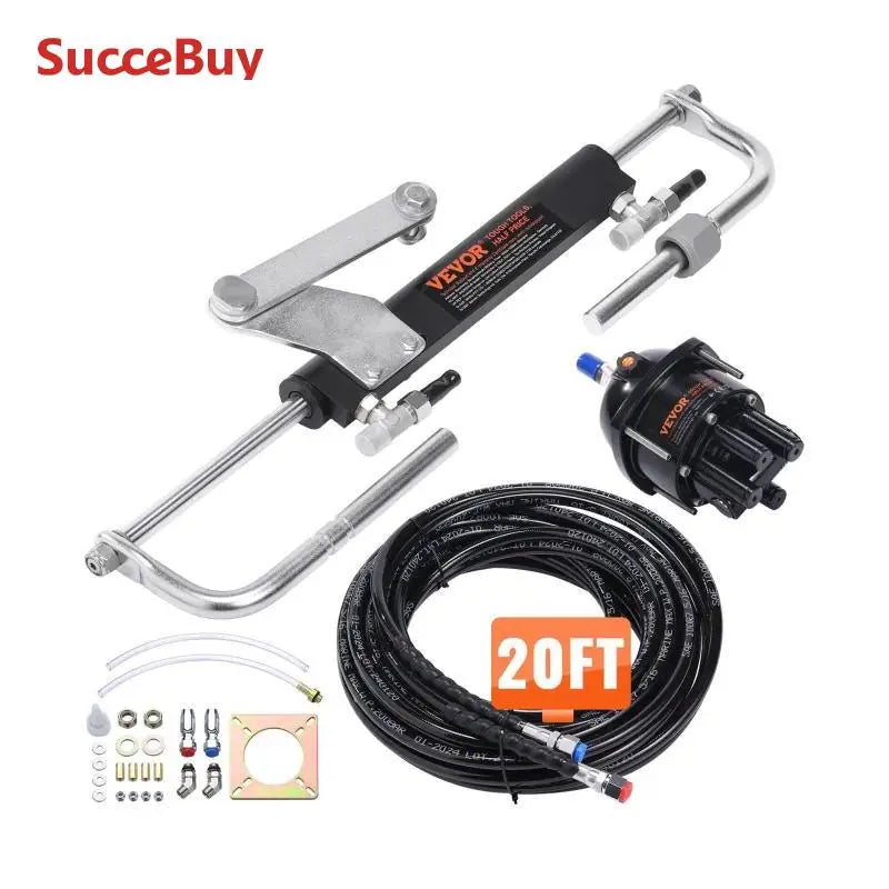 SucceBuy 90HP Hydraulic Outboard Steering Kit For Boats
