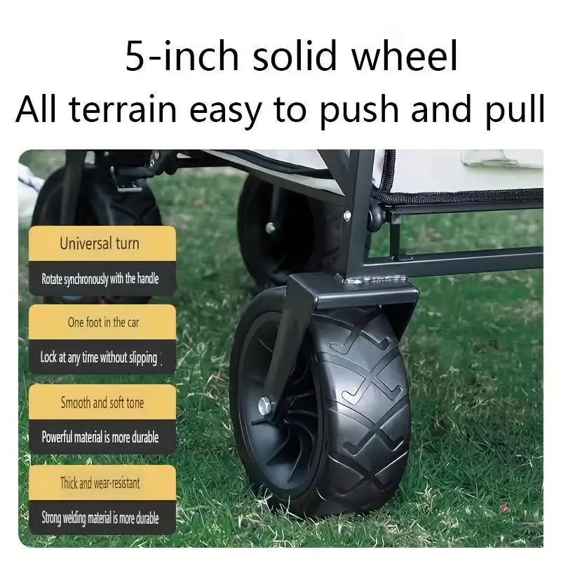 Collapsible Folding Utility Beach Cart Wagon Trolley