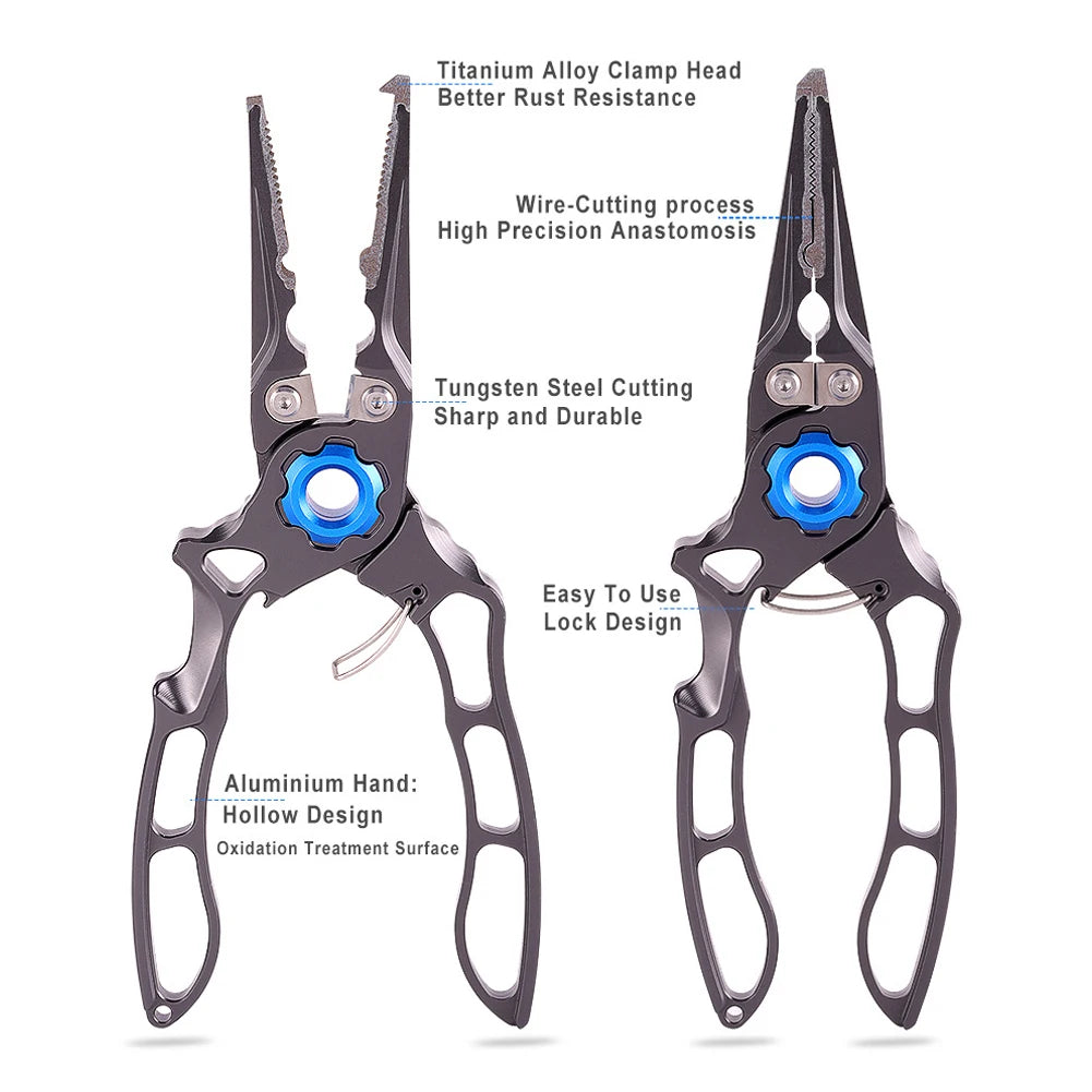 Angling Fishing Pliers Aluminum Alloy Wire Cutter Portable