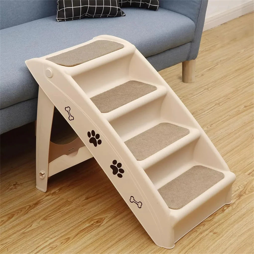 Foldable Dog Ramp Stairs Steps for Easy Pet Access Non-Slip Design Lightweight Portable Pet Training Aid