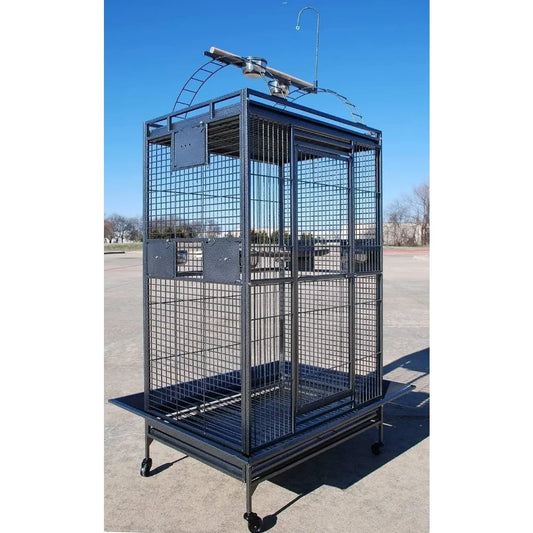Large Elegant Durable Play Top Bird Cage Wrought Iron