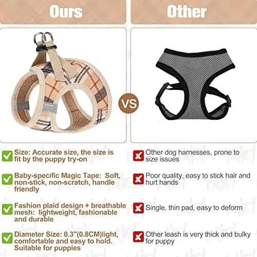 YTYIN Safe Harness Set for Small Dogs and Cats Reflective