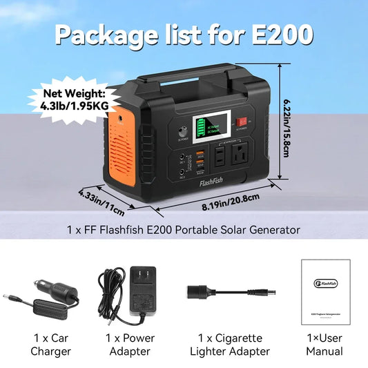 200W Solar Generator 151Wh Outdoor Emergency Power Station