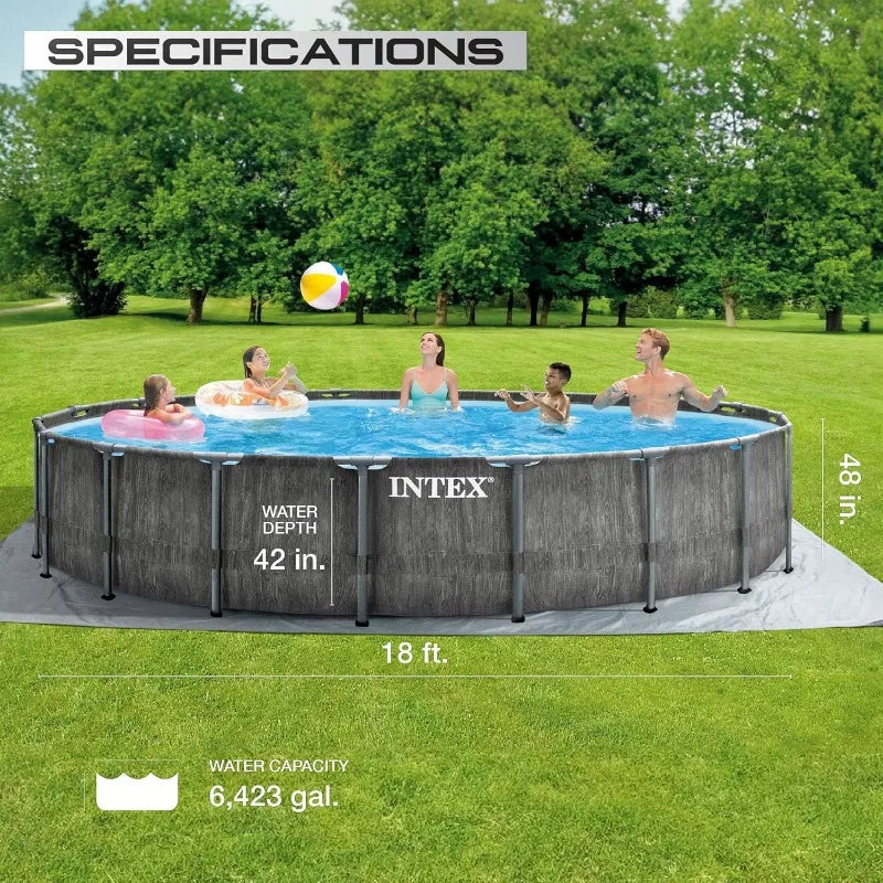 Intex Prism Frame Above Ground Pool Set With Filter Pump