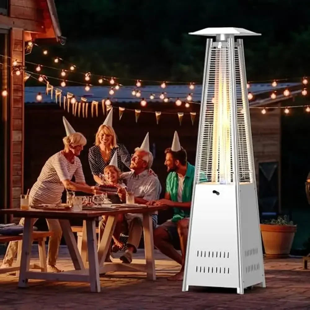 Outdoor Heater With Wheels 42000 BTU Pyramid Tower Heater